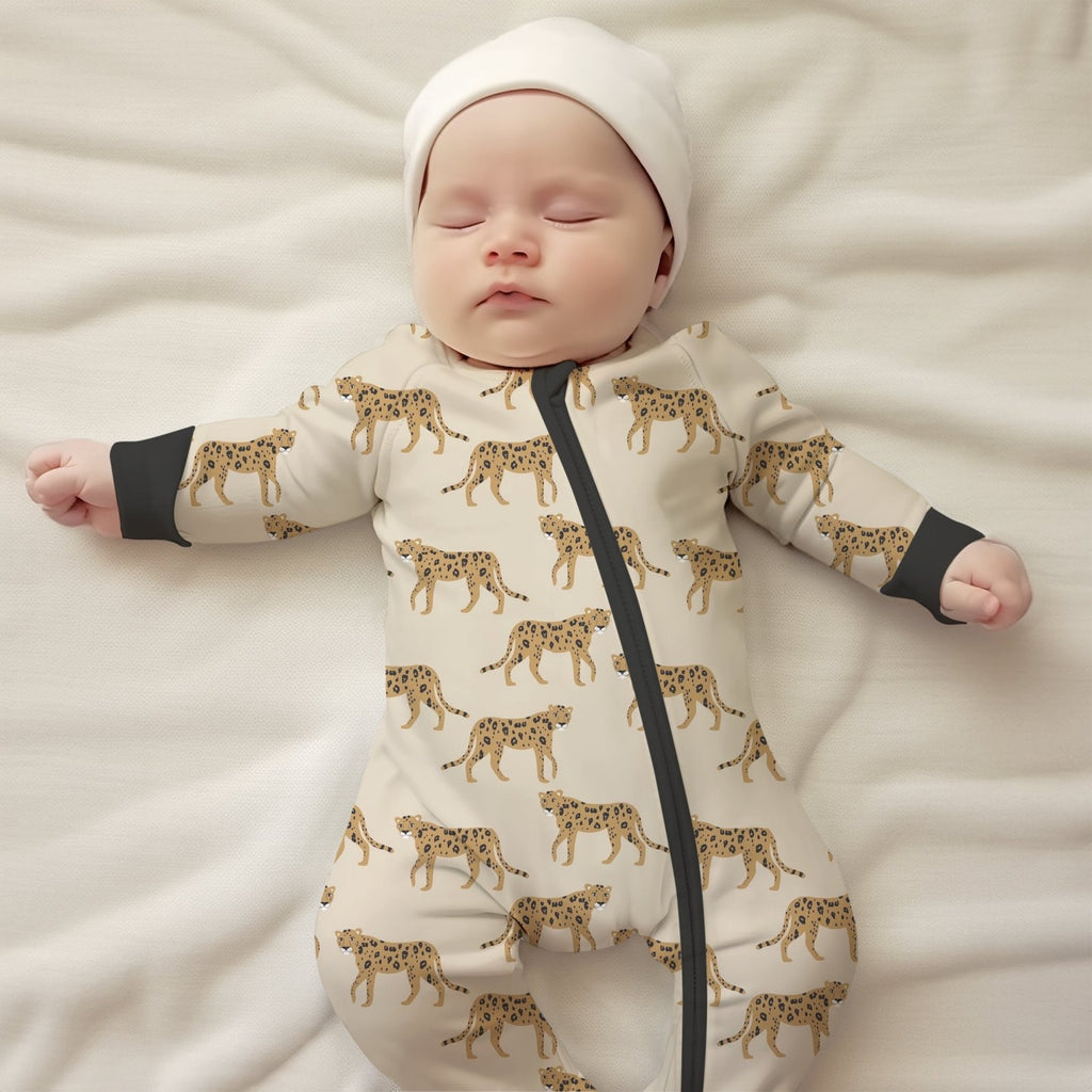 Leopard Zippy Sleepsuit - Charley's Wild World