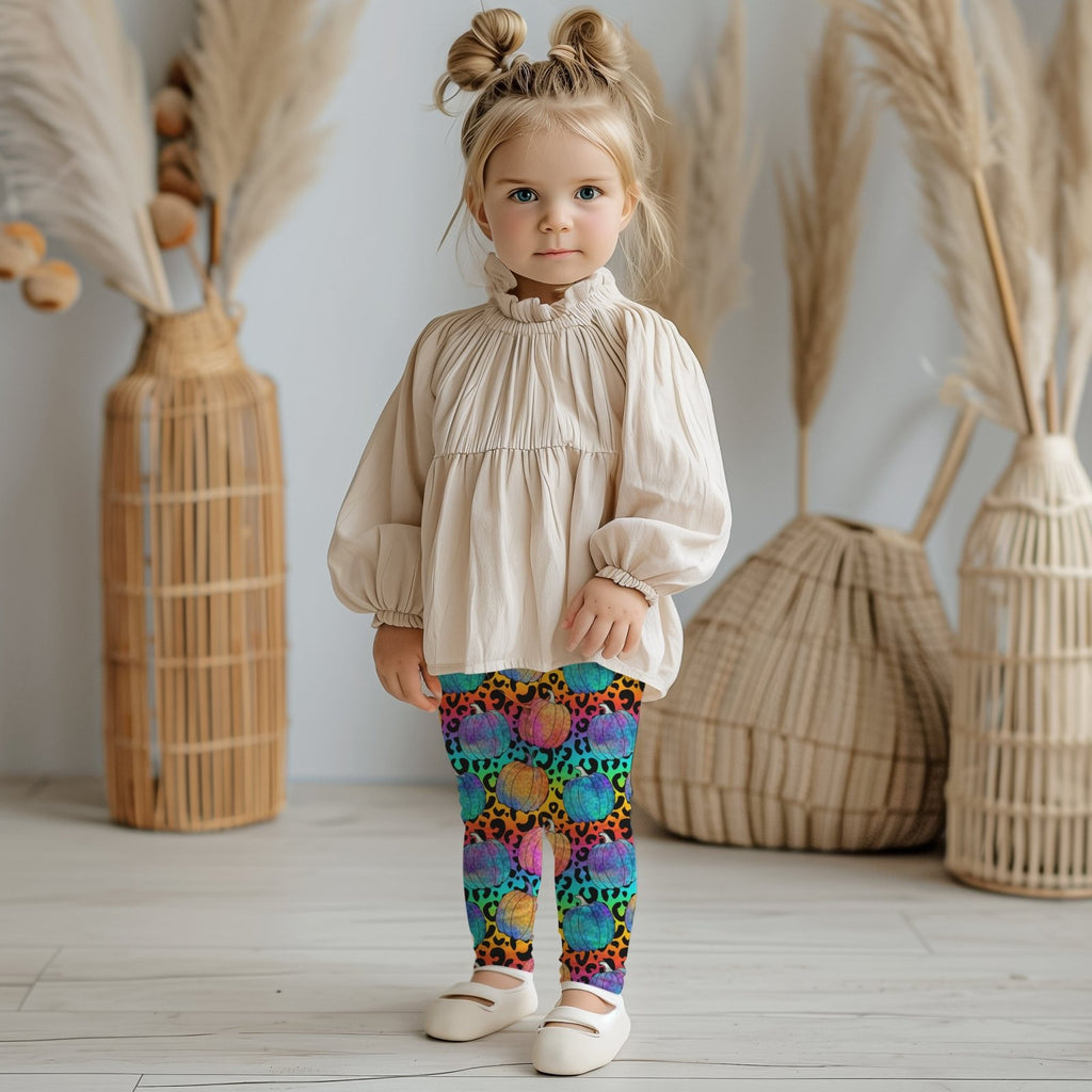 Rainbow Pumpkin Leggings - Charley's Wild World