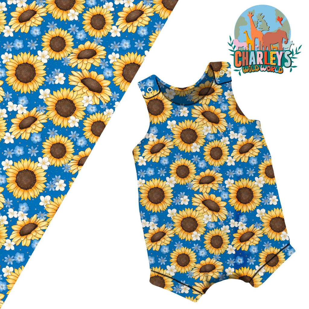 Sunflowers By Lavender Bummie Romper – Charley's Wild World